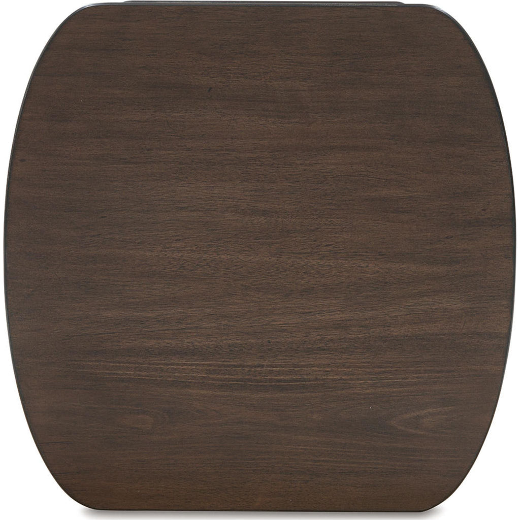 Korestone End Table - Dark Brown