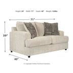 Soletren Loveseat - Stone