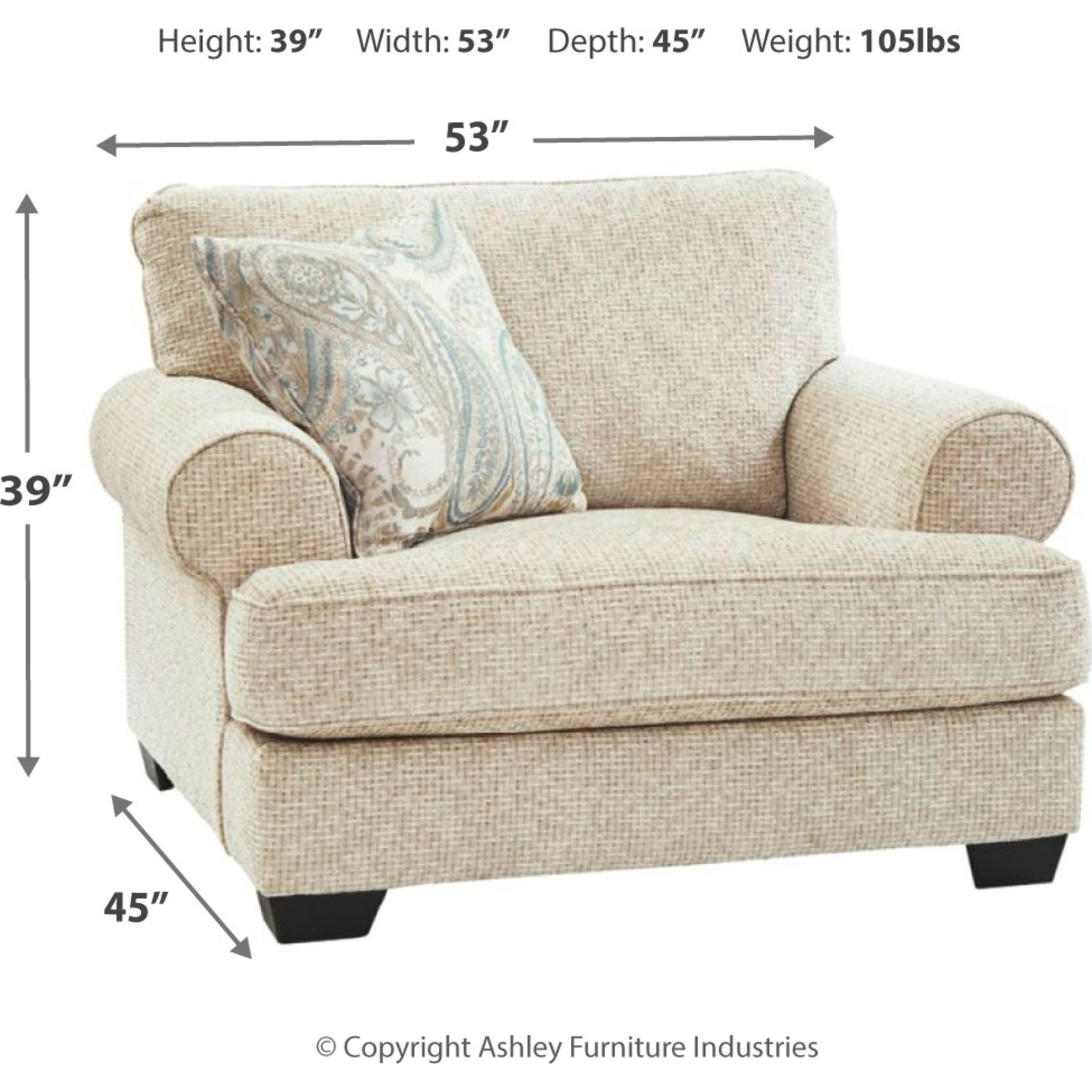 Monaghan Oversized Chair - Sandstone