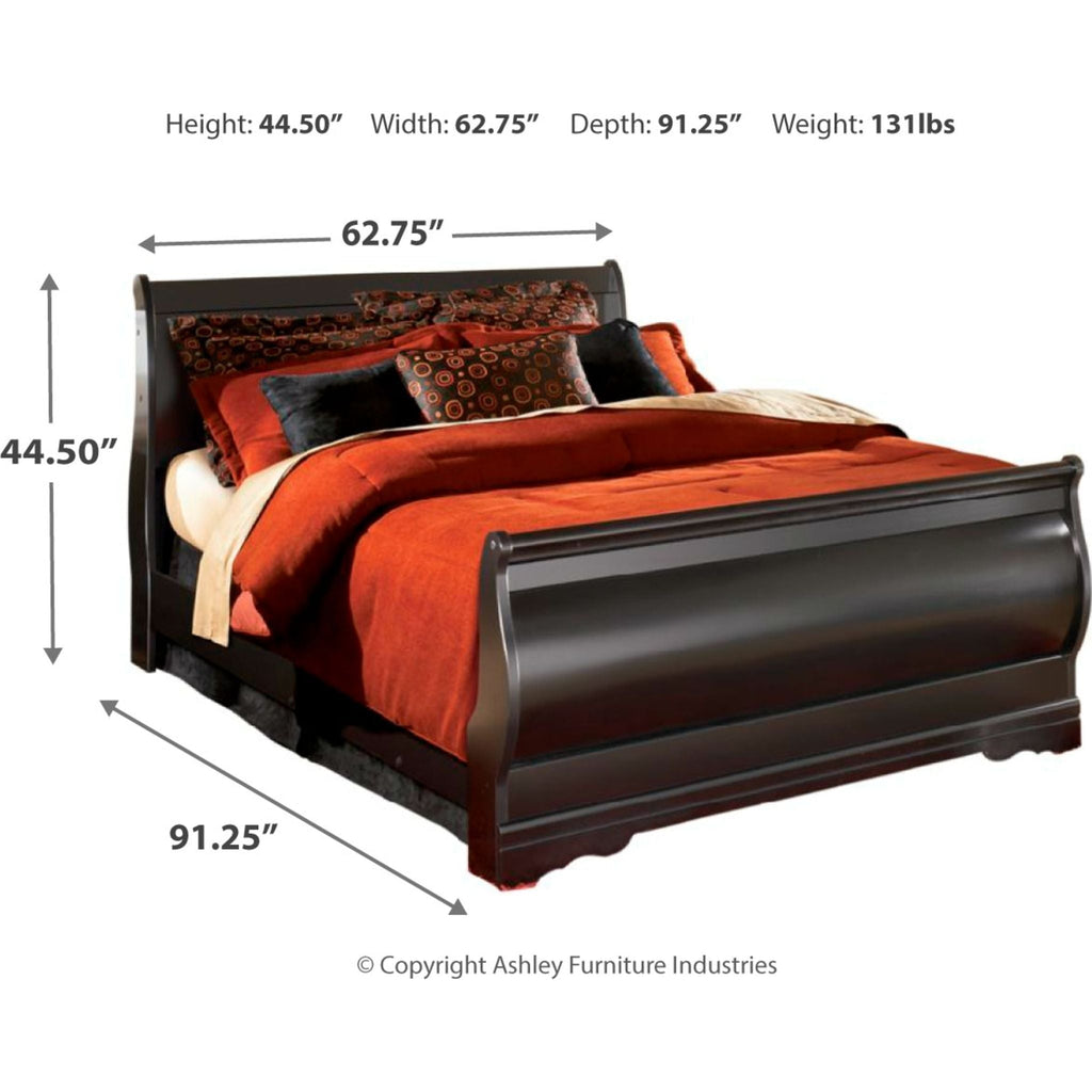 Huey Vineyard 6 Piece Queen Sleigh Bedroom - Black