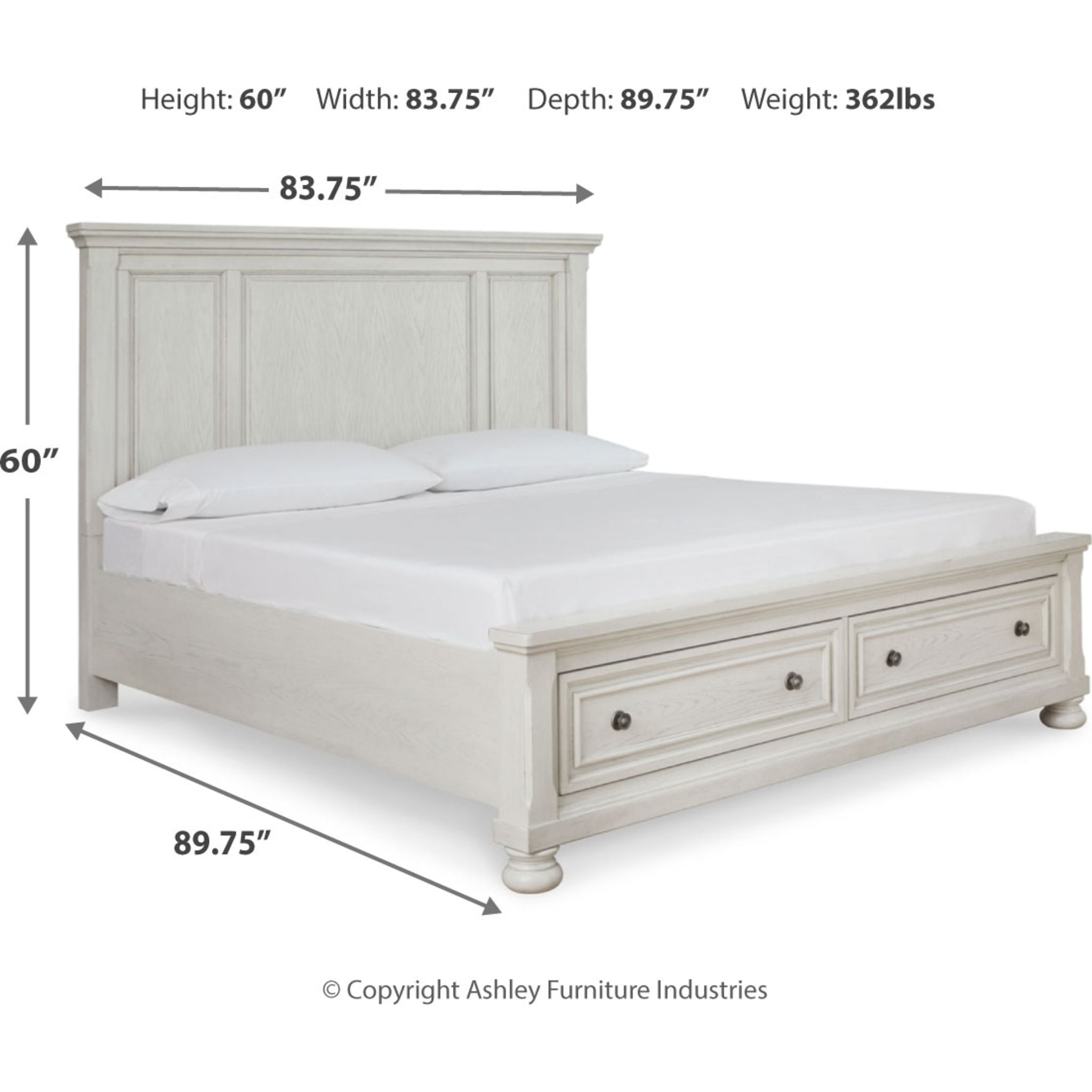 Robbinsdale Queen Bed - Antique White