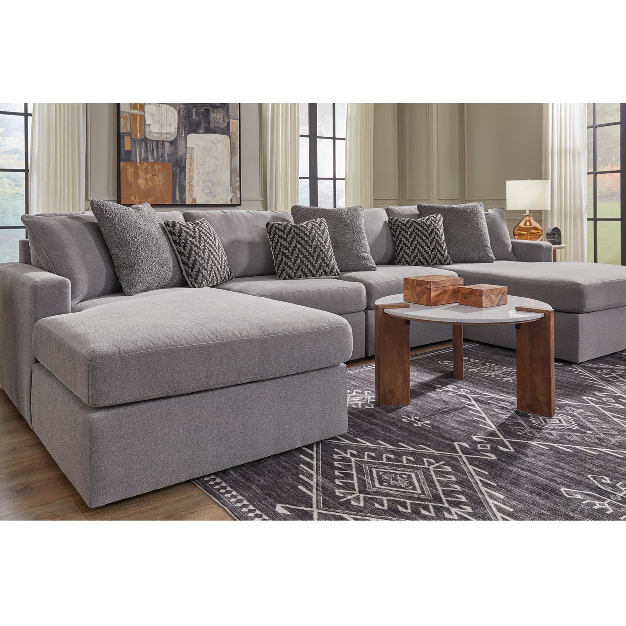 Modmax 4 Piece Modular Sectional with Double Chaise