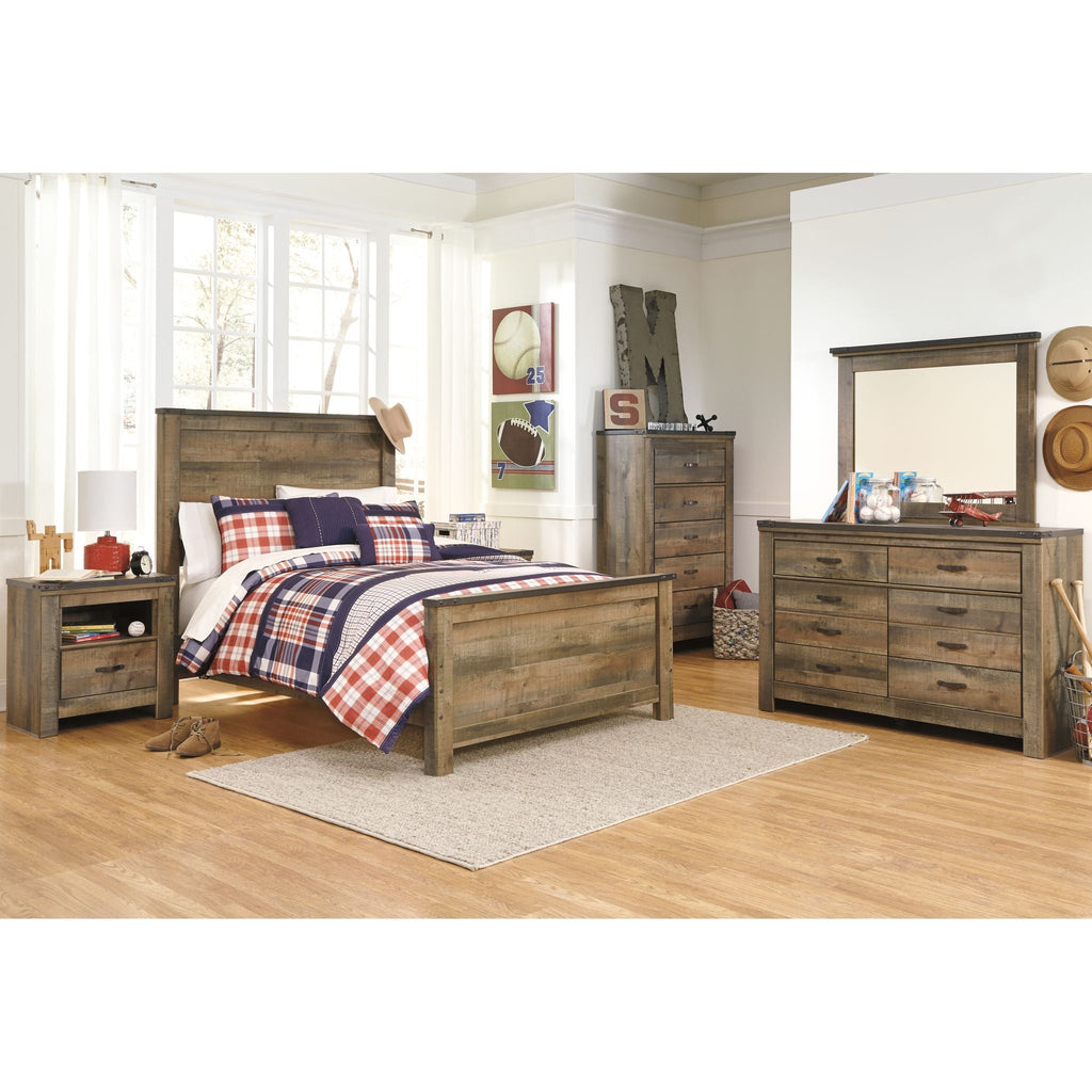 Trinell 5 Piece Full Storage Bed - Brown