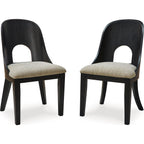 Rowanbeck Dining Chair - Gray/Black - (D821-01)