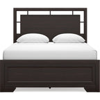 Covetown Queen Panel Bed - Dark Brown