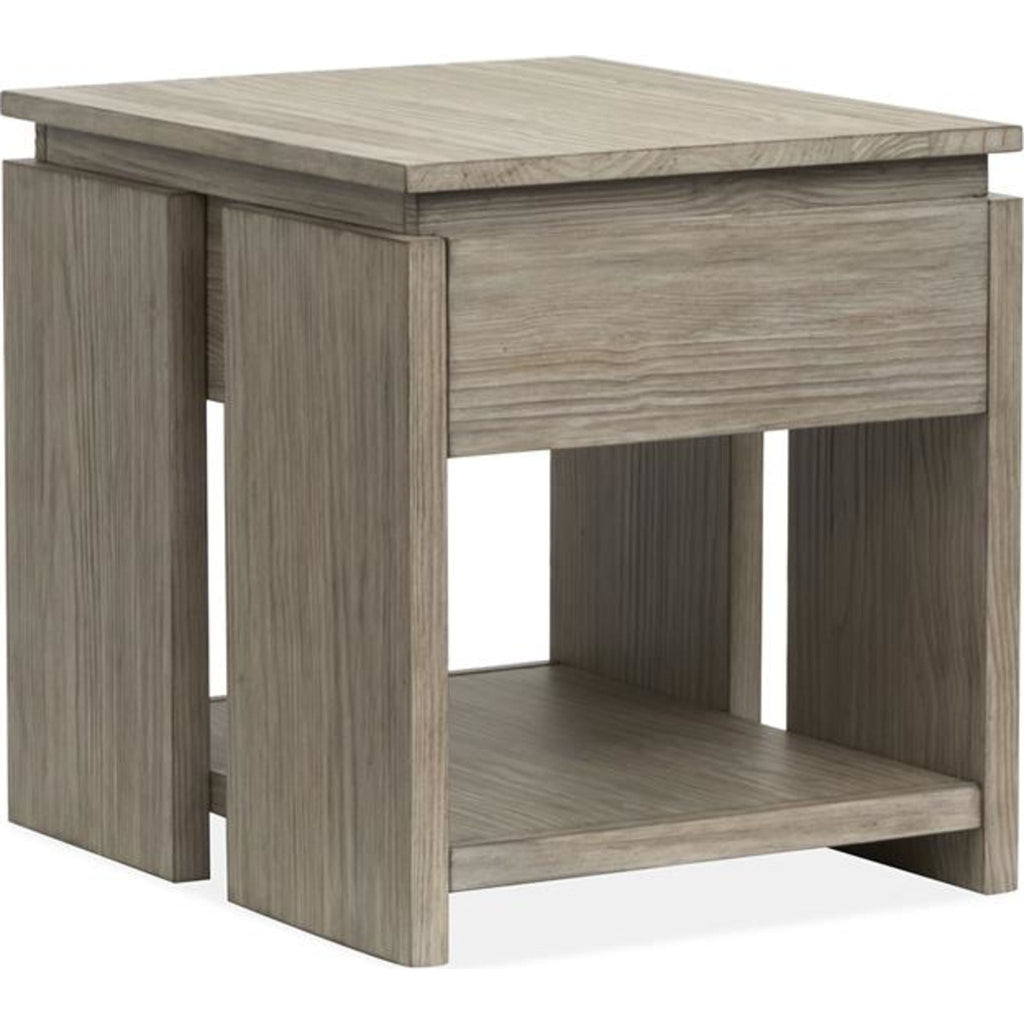 Conrad End Table - Stone Harbour Grey