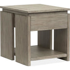 Conrad End Table - Stone Harbour Grey