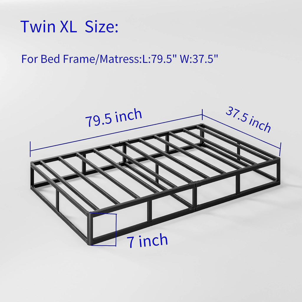 FSCHOS 7 Inch Metal Box Spring, Basics Mattress Foundation, No Legs