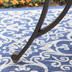 MAISON ARTS Cast Aluminum Dining Chairs/Patio Dining Set with Round Dining Table & 6 Cast Aluminum Patio Chairs