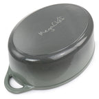 7 Quarts Oval Enameled Cast Iron Casserole in Storm Cloud