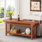 70.8 Inch Farmhouse Solid Wood Long Console Table Sofa Table