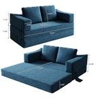70.87 Upholstered Convertible Sleeper Sofa, Convertible Chair Floor Couch Comfy Sofa for Living Room, Bedroom, Chenille Fabric