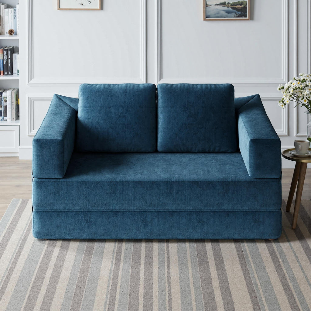 70.87 Upholstered Convertible Sleeper Sofa, Convertible Chair Floor Couch Comfy Sofa for Living Room, Bedroom, Chenille Fabric