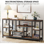 70.9 inch Console Sofa Table with Storage, 3-Tier Entryway Table for Hallway
