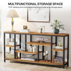 70.9 inch Console Sofa Table with Storage, 3-Tier Entryway Table for Hallway