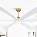 72-inch Driftwood 6-Blade Large DC Ceiling Fan with Light and Remote