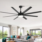 72 Large Ceiling Fans with LED Light Remote Control-8 Blade - 72 Inch