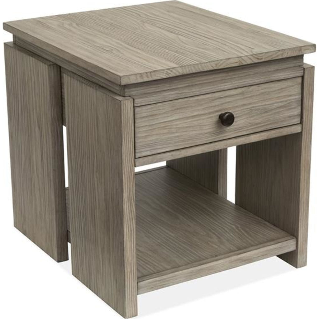 Conrad End Table - Stone Harbour Grey