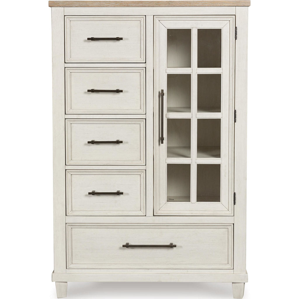Shaybrock Door Chest - Antique White/Brown