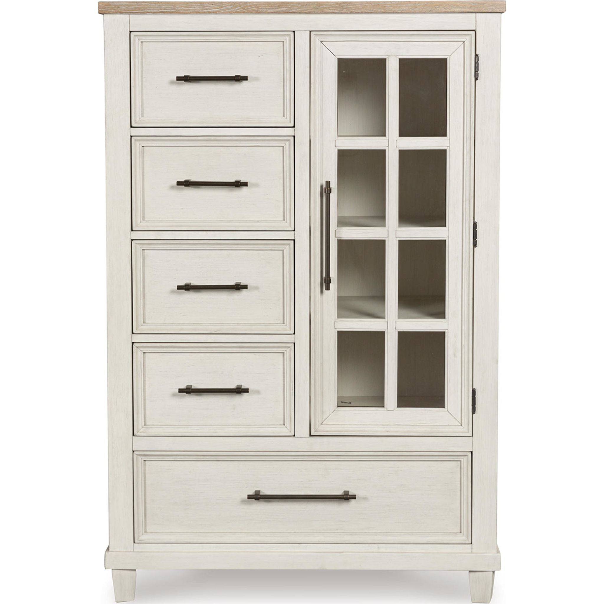 Shaybrock Door Chest - Antique White/Brown