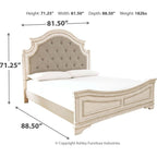 Realyn 5 Piece Queen Panel Bedroom - Chipped White