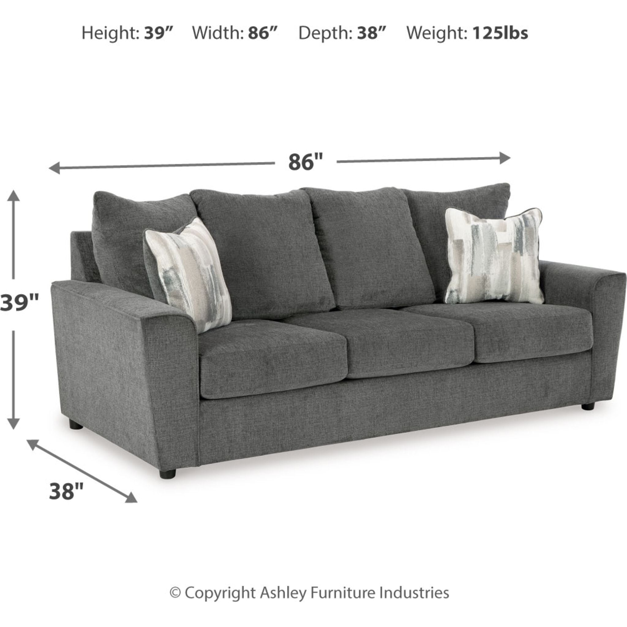 Stairatt Sofa - Gravel