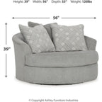 Casselbury Swivel Chair - Cement