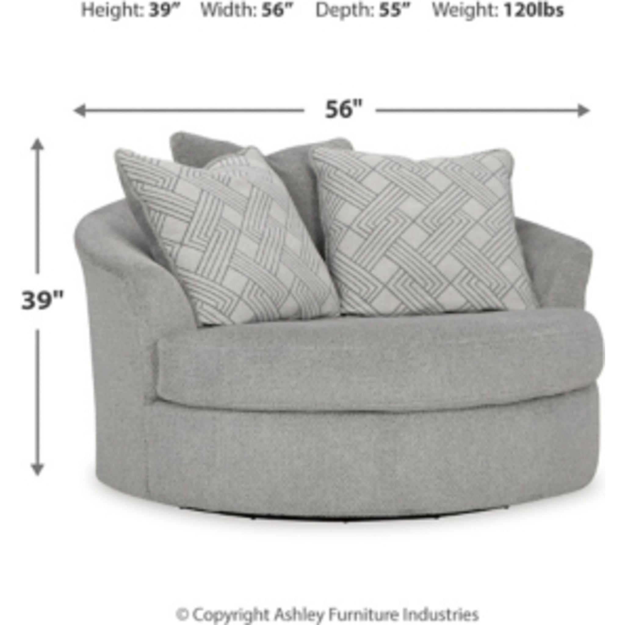 Casselbury Swivel Chair - Cement