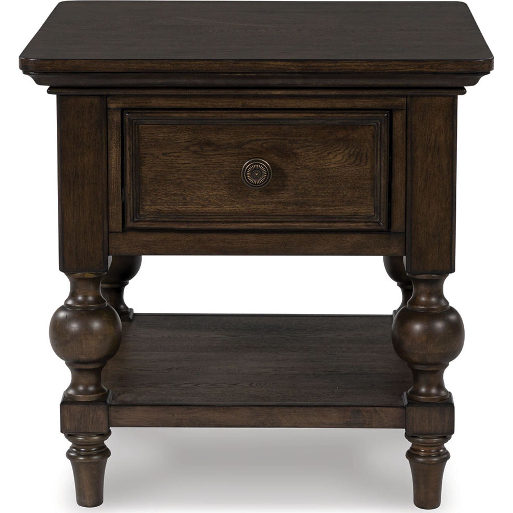 Veramond End Table - Dark Brown