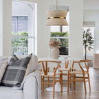 8-Light Modern Boho Large Drum Chandelier 24 inch Fabric Hourglass Hand-woven Chandelier in Gold/ Black for Dining/ Living Room