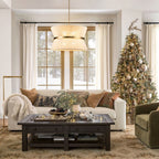 8-Light Modern Boho Large Drum Chandelier 24 inch Fabric Hourglass Hand-woven Chandelier in Gold/ Black for Dining/ Living Room