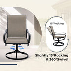 MAISON ARTS 8 PCS Patio Dining Set with 13ft Patio Umbrella