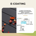 MAISON ARTS 8 PCS Patio Dining Set with 13ft Patio Umbrella