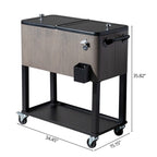 80QT Patio Rolling Beverage Cooler - 80 QT