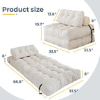 8 Corduroy Folding Couch Sofa Bed,Single