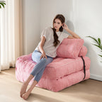8 Corduroy Folding Couch Sofa Bed,Single