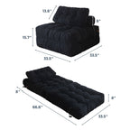 8 Corduroy Folding Couch Sofa Bed,Single