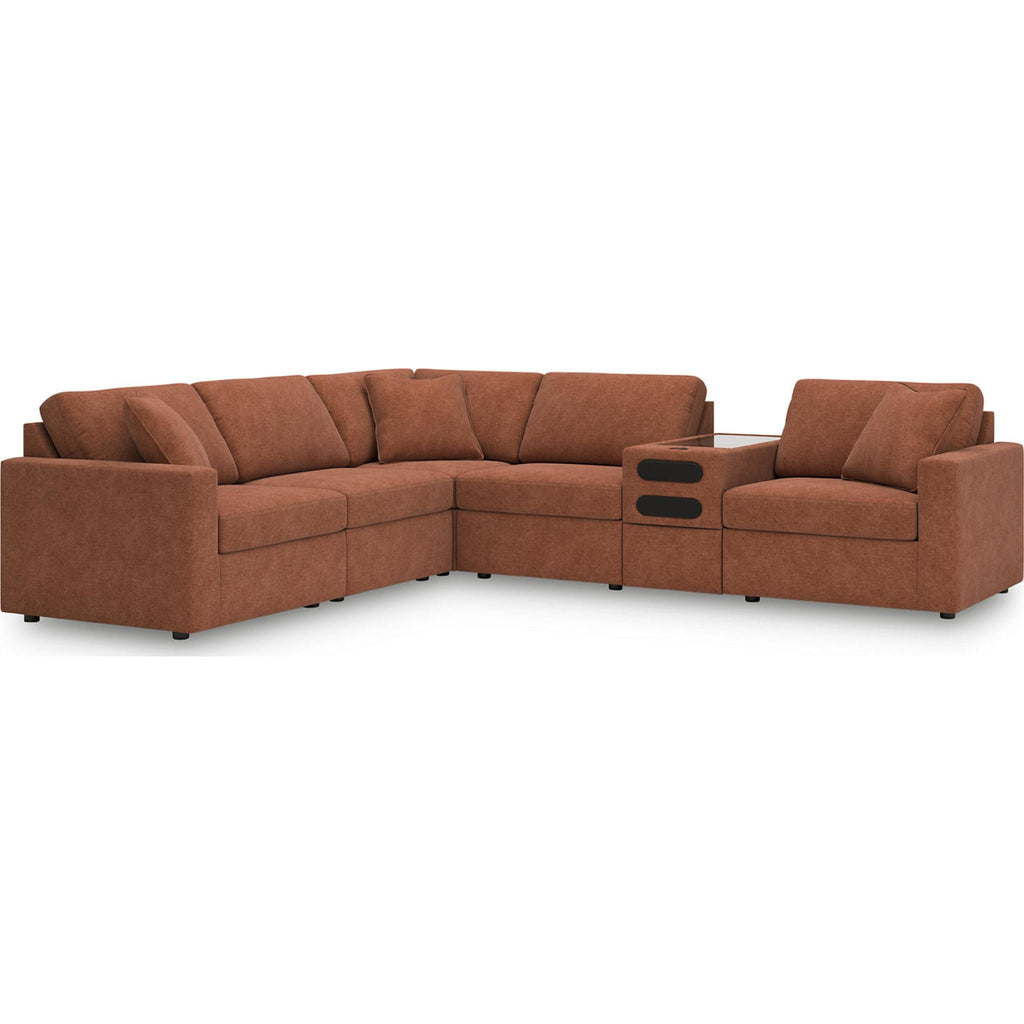 Modmax 6 Piece Modular Sectional with Audio Console