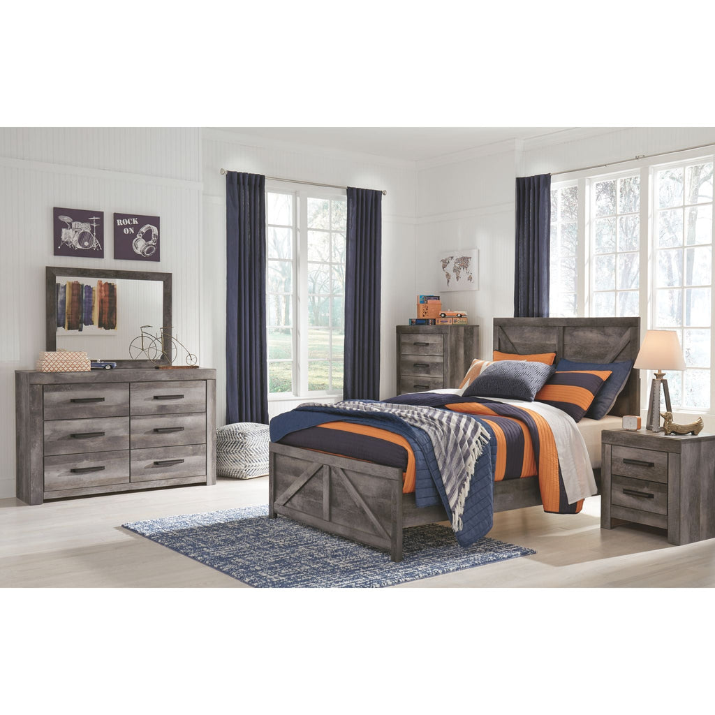 Wynnlow Crossbuck Panel Bed - Gray