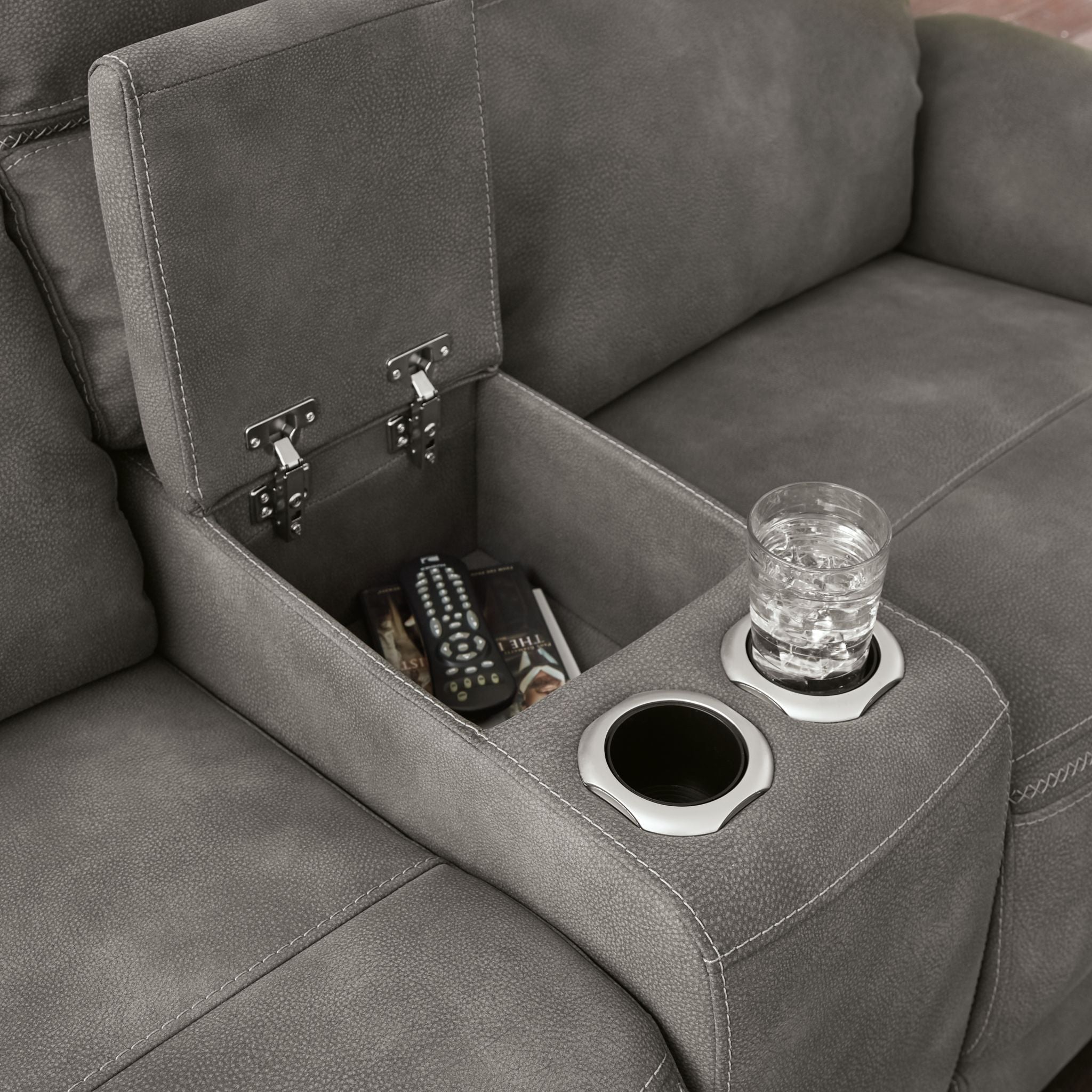 Next-Gen Power Reclining Loveseat with Console - Slate