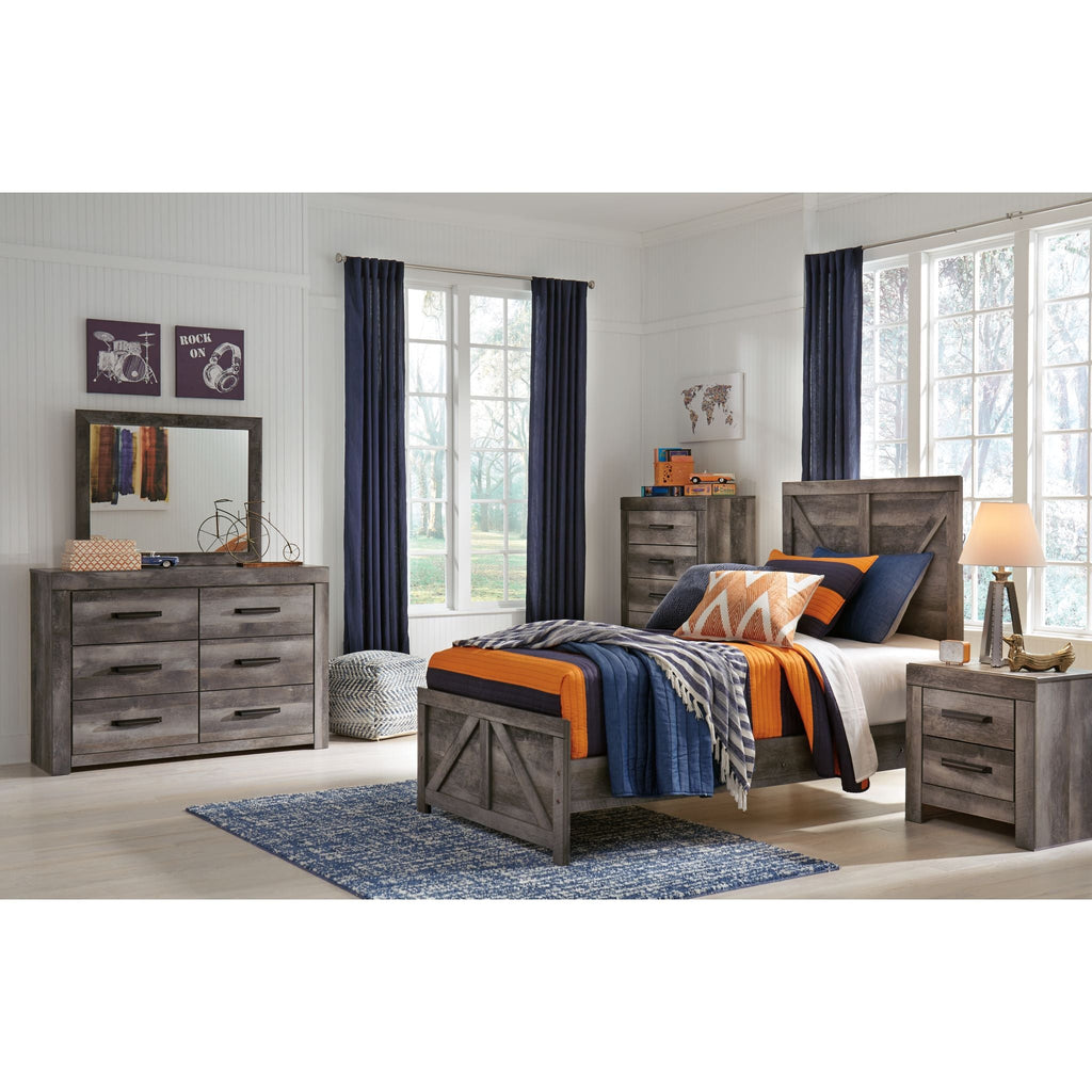 Wynnlow Crossbuck Panel Bed - Gray