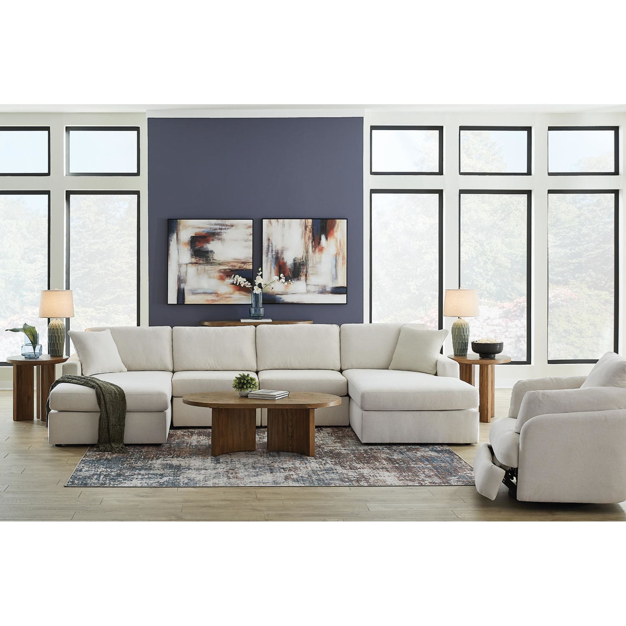 Modmax 4 Piece Modular Sectional with Double Chaise