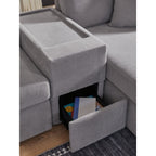 Modmax 6 Piece Modular Sectional with Chaise and Storage Console