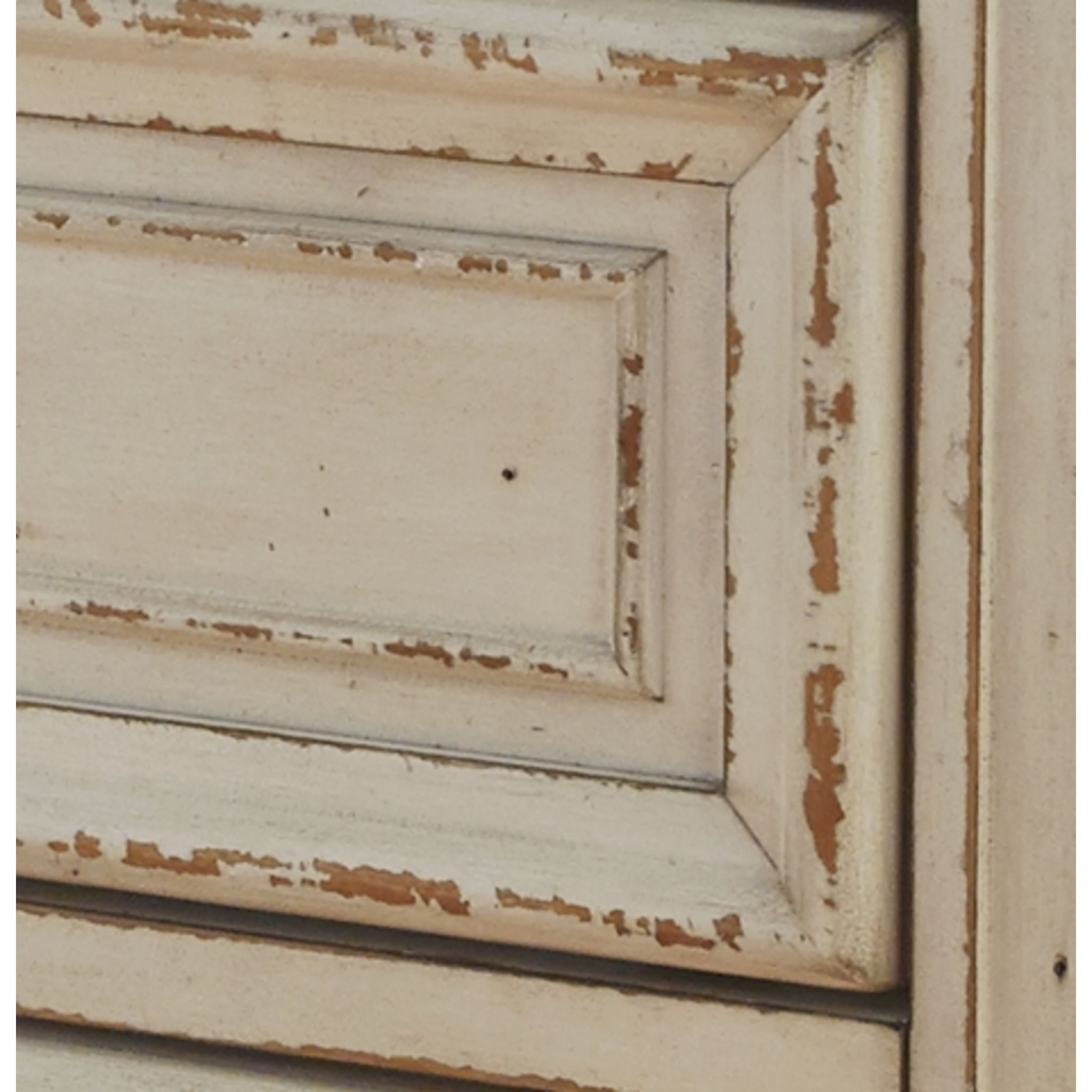 Realyn 5 Piece Queen Panel Bedroom - Chipped White