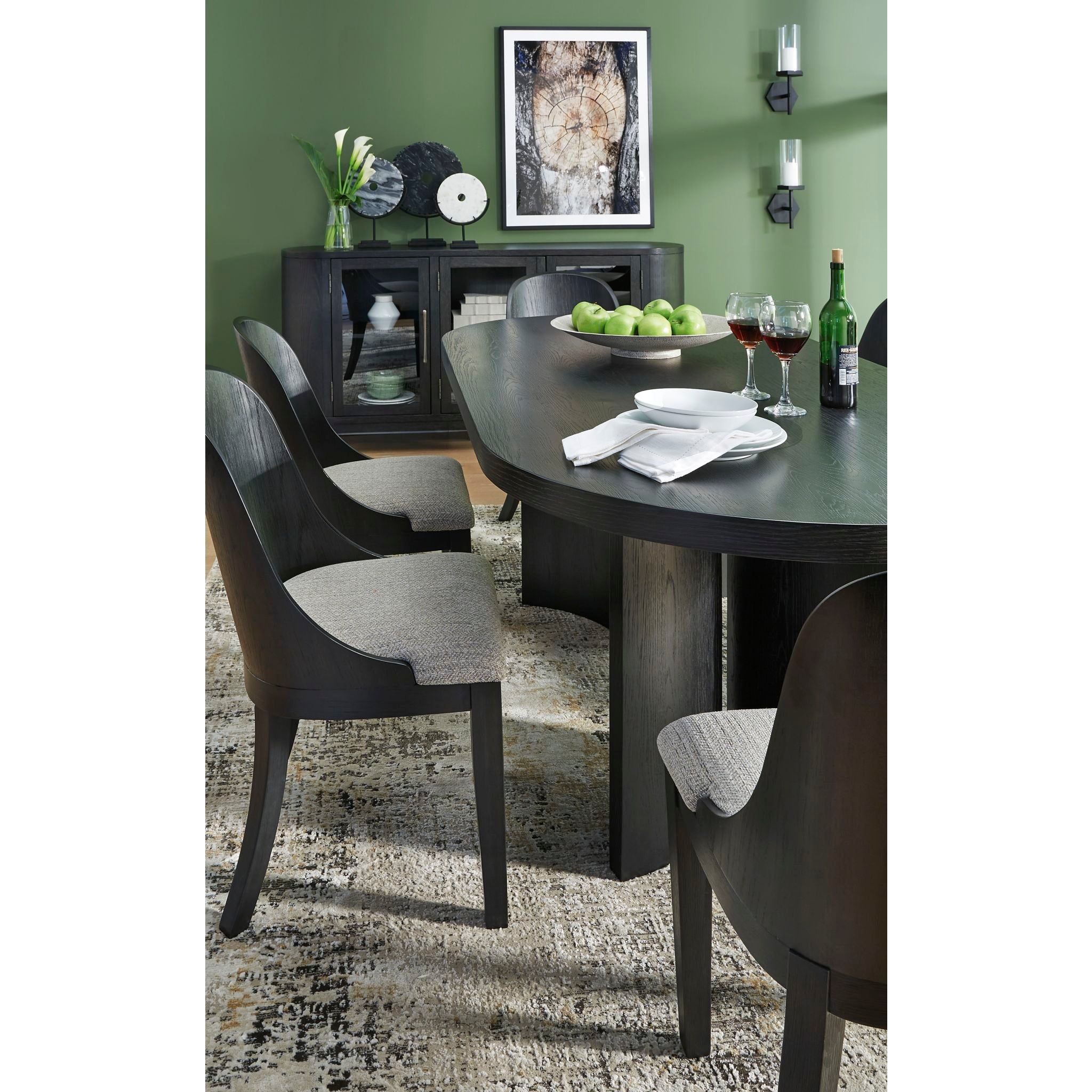 Rowanbeck Dining Chair - Gray/Black - (D821-01)