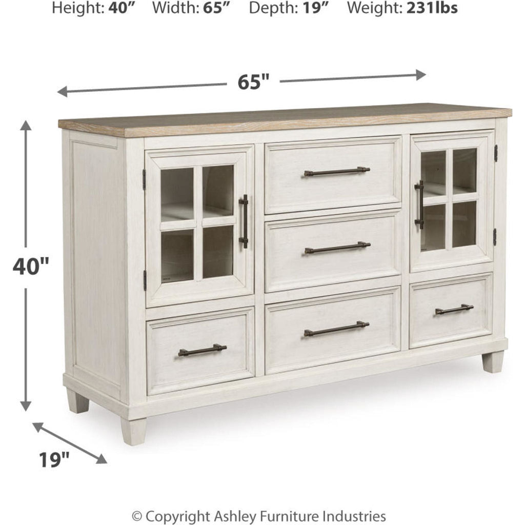 Shaybrock Dresser - Antique White/Brown