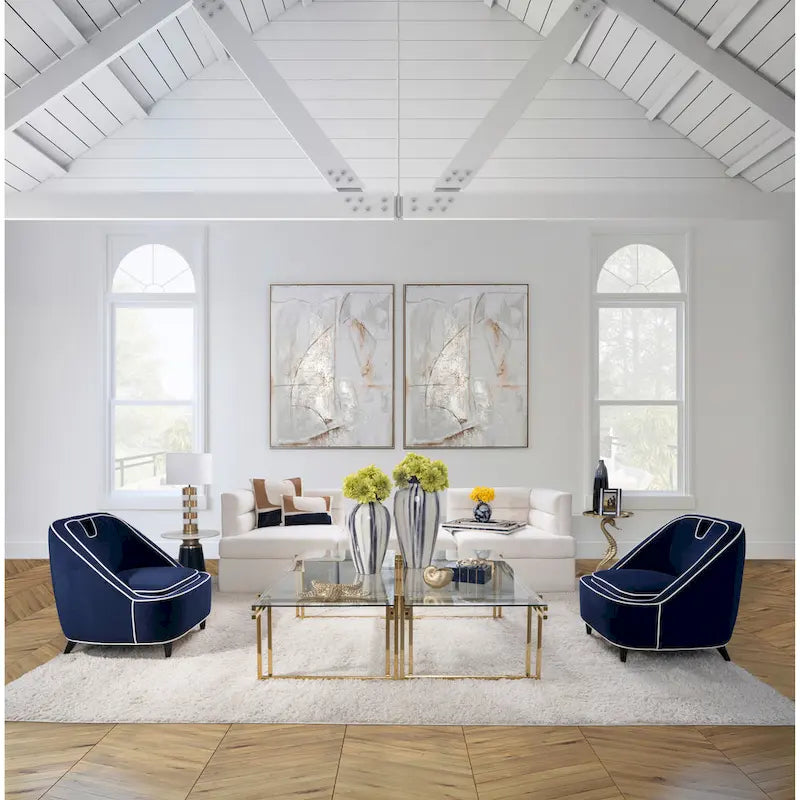 Sagebrook Home Modern Upholstered Two Toned Accent Chair - 28 x 30 x 31