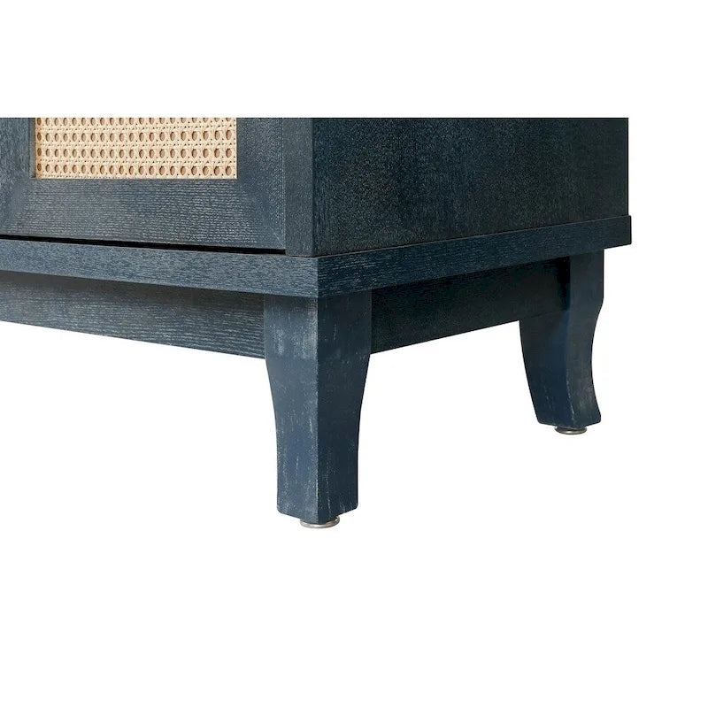 Accent Storage Cabinet With 4 Rattan Doors