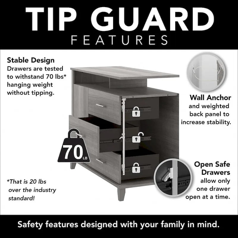 Somerset Tall TV Stand with Storage by Bush Furniture