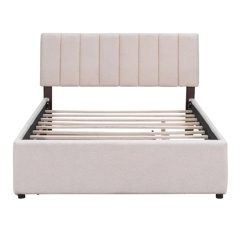 Upholstered Platform Bed with Trundle